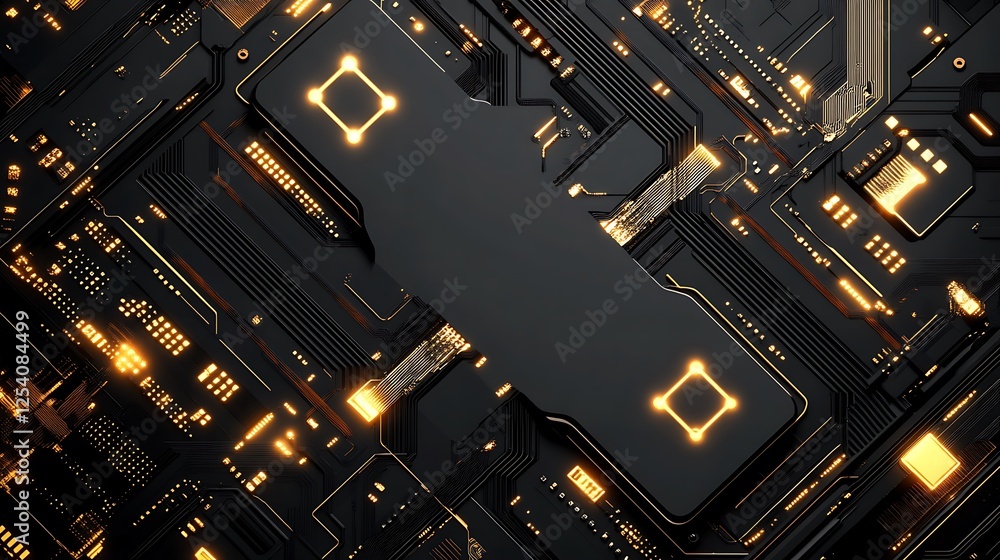 Poster tech circuit board background