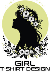 Girl  Vector T Shirt Design
