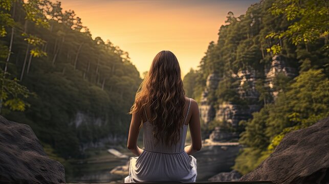 people doing yoga in the nature