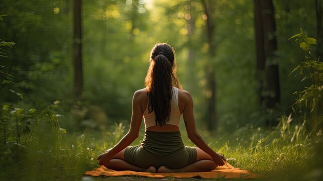 people doing yoga in the nature