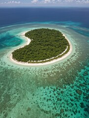 Tropical Island Aerial View