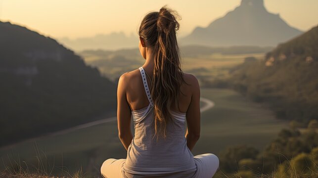 people doing yoga in the nature