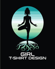 Girl  Vector T Shirt Design