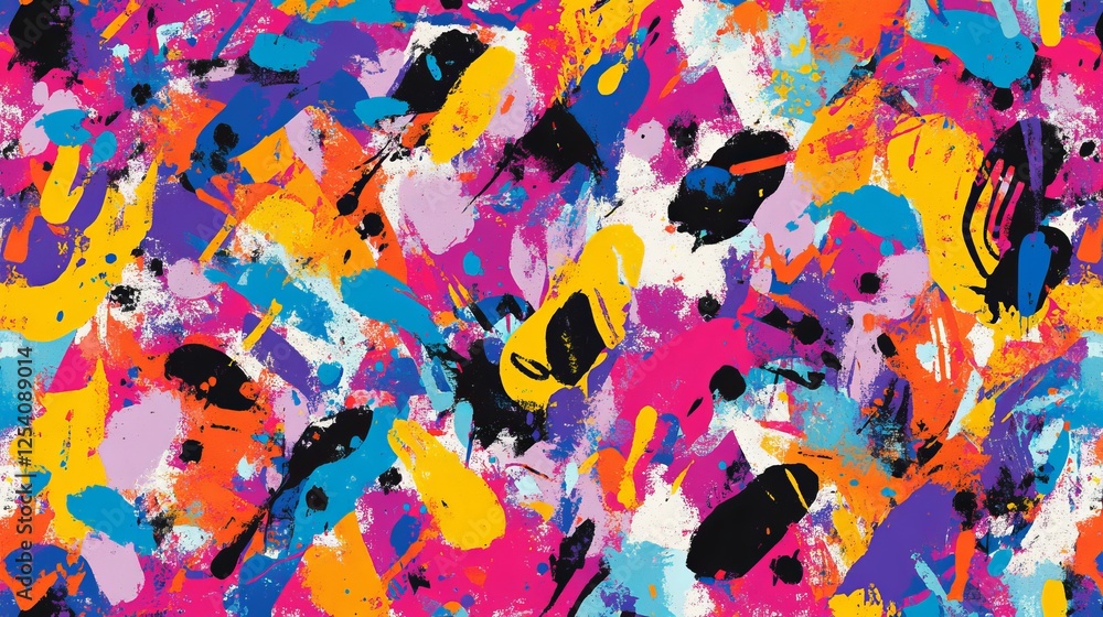 Poster vibrant abstract colorful paint splatter background texture dynamic energetic artistic design modern