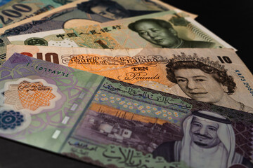 Multi currency banknote world banknotes collection world currency