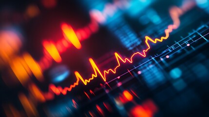 Fototapeta premium Heart monitor showing healthy heartbeat for World Health Day