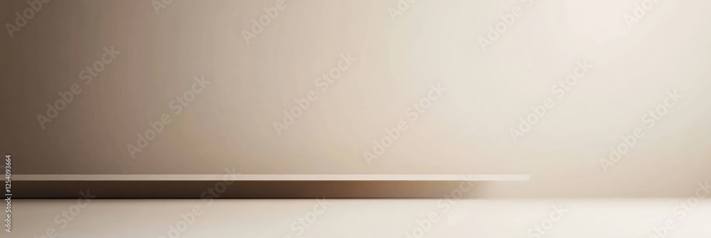 Aufkleber Minimalistic design with solid color background and subtle line at the bottom for elegant interior aesthetics. Generative AI