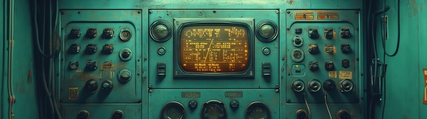 Fototapeta premium The screen showcases a sci-fi futuristic blue HUD dashboard integrated with virtual reality technology