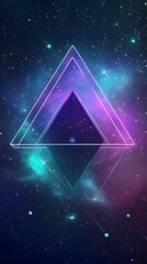 A dark background with an illuminated V shape at the bottom
