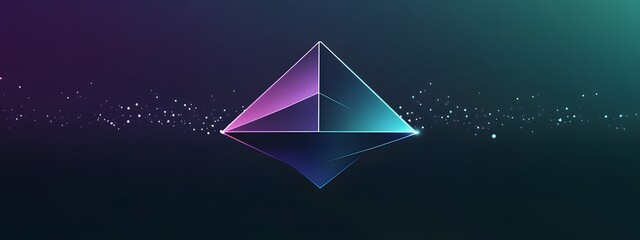 A dark background with an illuminated V shape at the bottom
