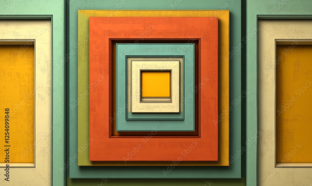 Poster featuring 3d illustration and computer-generated fractals aesthetic abstract background suitable for