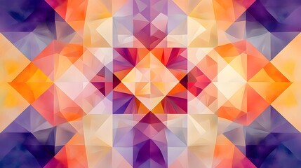 Fototapeta premium A symmetrical geometric pattern with triangles and squares 