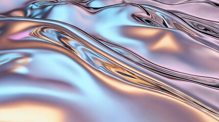   A close-up of a gleaming surface, centered by an out-of-focus wave in the background