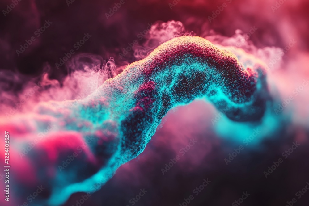 Poster stock wallpaper featuring abstract digital data in motion, with depth of field and bokeh effects and