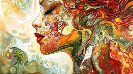 An abstract painting representation of the emotive essence

