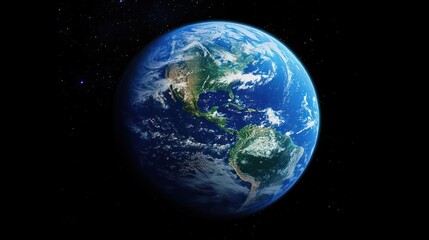 Pixelated Earth In Space