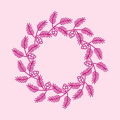 abstract floral frame