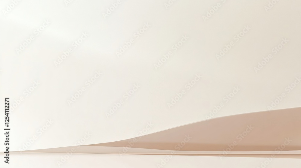Poster Minimalistic design featuring soft curves and a subtle color gradient against a solid background. Generative AI