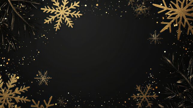 Gold Snowflakes Black Background Images – Browse 78,256 Stock Photos ...