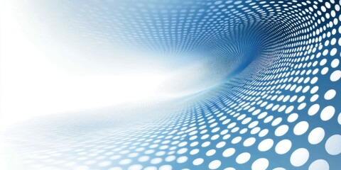 Abstract Blue Swirling Dotted Tunnel Design