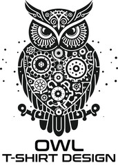Naklejka premium Owl Vector T Shirt Design