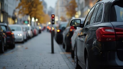 Smart Parking Systems A smart parking system using sensors and an app to find available parking spots in a crowded city center, showcasing modern urban tech solutions.