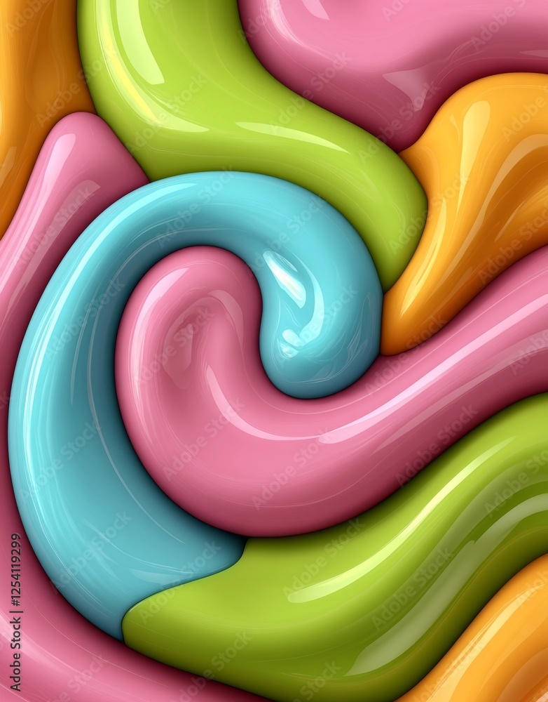 Poster abstract wave color liquid shape in a modern colorful flow background, abstract design