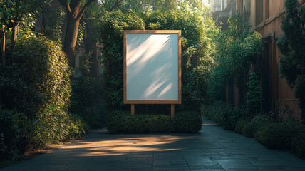 High-resolution mockup of a blank white sandwich board