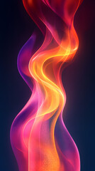Obraz premium Abstract Flame Smoke Light: Colorful Swirls and Gradient Design Visual Art