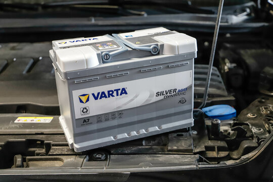 a new Varta battery will be put into a car
