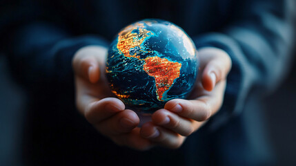 Fototapeta premium An AI-driven translation software for content creators, translating articles, blogs, and videos into multiple languages to reach a global audience.
