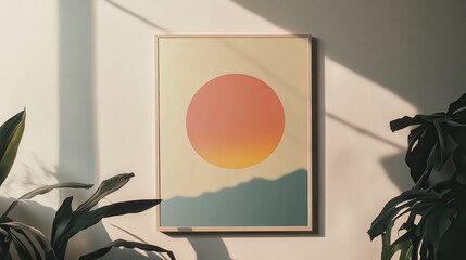 Poster Mockup with Creative Design A poster mockup featuring a creative design, ideal for event marketing, movie promotions, or artistic presentations.