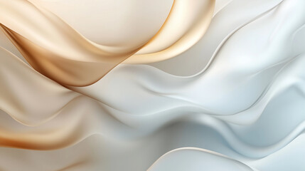 Obraz premium Abstract minimal background, a brown and light blue gradient with three-dimensional soft ripples