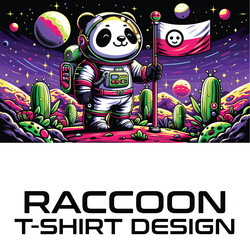 Raccoon Vector T Shirt Design