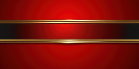 Obraz premium Red Background With Gold And Dark Center Stripe
