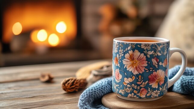 Mug Mockup with Custom Photo Design A mug mockup with custom photo design, ideal for personalizing mugs with photos for gifts or branding.