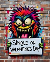 Monstruo peludo SINGLE en San Valentín.