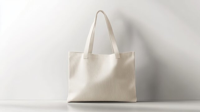Tote Bag Mockup with Custom Logo Design A tote bag mockup featuring a custom logo design, perfect for branded merchandise or personalized accessories.