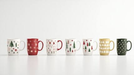 Mug Mockup with Holiday Message A mug mockup featuring a holiday message design, ideal for creating festive gifts, seasonal branding, or promotional giveaways.