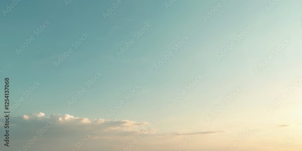 Aufkleber Minimalist sky gradient background with light blue, beige colors. Calm pastel background with soft subtle textures. Clean simple backdrop for web or graphic design.