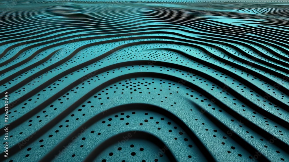Poster glowing lines, neon stripes, and dots create an abstract background. this design is a modern technol