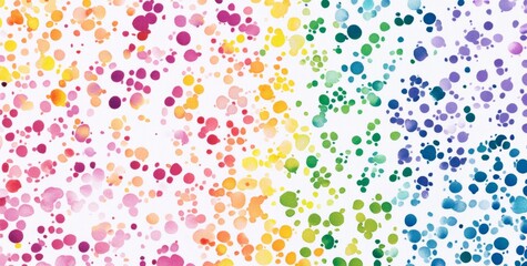 Obraz premium Rainbow watercolor dots background texture