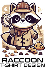 Raccoon Vector T Shirt Design