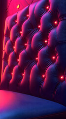 Obraz premium Elegant Upholstery Lighting and Texture: Stylish Modern Lounge Background in Blue and Purple
