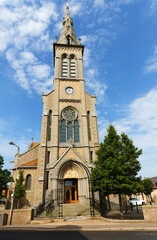 Fototapeta premium Saint Thomas Church is a historic Roman Catholic church in St. Helier, Jersey island . It is the largest church in the Channel Islands, and first opened its doors in 1887.