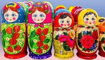 Traditional Matryoshka (Matruşka) dolls or Russian Matryoshka dolls, the most popular souvenir...