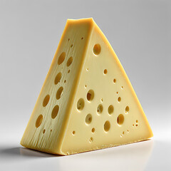 piece of Swiss cheese isolated