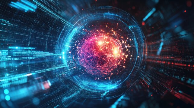 Quantum Core Glowing Under Floating Qubit Projection