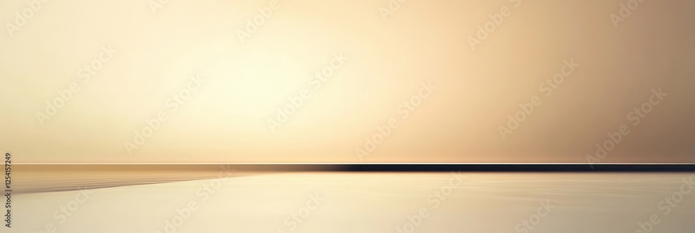 Aufkleber softly lit horizon against a minimalistic background showcasing tranquility and calmness at dusk or 