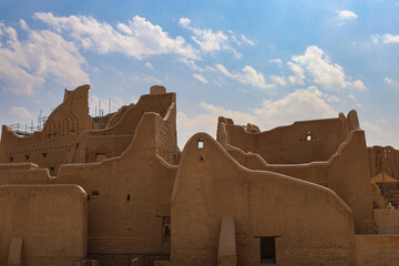 Riyadh Saudi Arabia Mar 11 2023: Al Diriyah old capital . Diriyah ruins - Saudi culture. National day Saudi Founding Day